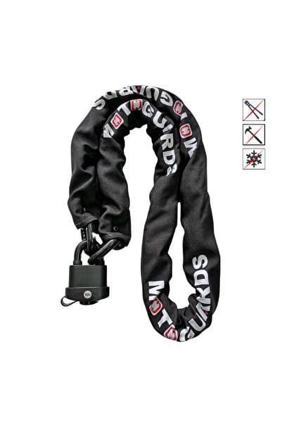 Motoguards 2 Metre 10mm *Kesilmez Motosiklet Zinciri + YALE-Y220B/51/118/1 - Marine Asma Kilit