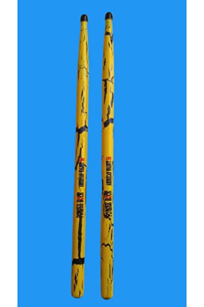 PONGEE Rock 5a Davul Bageti Sarı Çatlak Model El Yapımı Baget