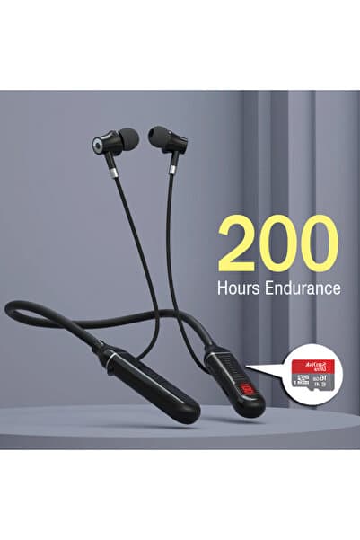 Mmctech A15 Boyuna Asmalı Spor Bluetooth Kulaklık Şarj Göstergeli Sd Kart Girişi 200 saat müzik dinleme