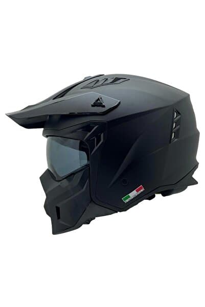 Sway X1-X MAT SİYAH SEUL KASK (Aynalı Vizör)