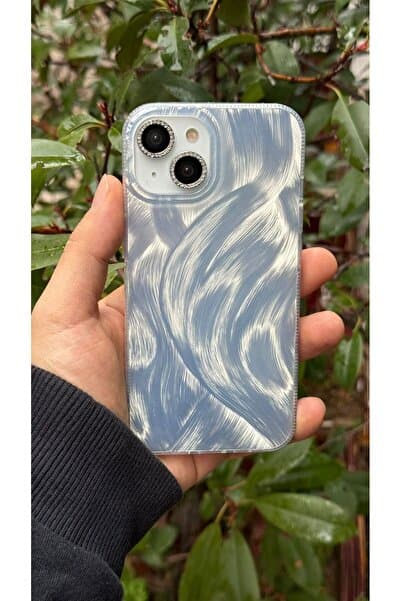 KVK PRİVACY iPhone 13-14-15 Uyumlu Tüylü Hologramlı Kılıf Darbeye Karşı Dayanıklı Kapak