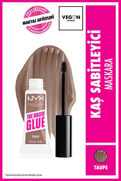 NYX Professional Makeup The Brow Glue Instant Brow Styler Kaş Sabitleyici Maskara - Taupe