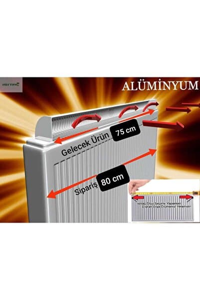 ISITAÇ 80 Cm Petek Üstü Alüminyum Isı Yönlendirici-Isıya Dayanıklı Alüminyumdur Uzayan Plastik Değildir