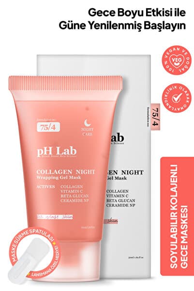 Phlab Collagen Night Soyulabilen Kolajen Gece Maskesi, Soyulabilir Kolejen Yüz Maskesi