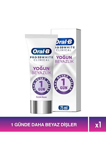Oral-B Pro 3D White Clinical Yoğun Beyazlık Parlak Beyaz Diş Macunu 75 ml