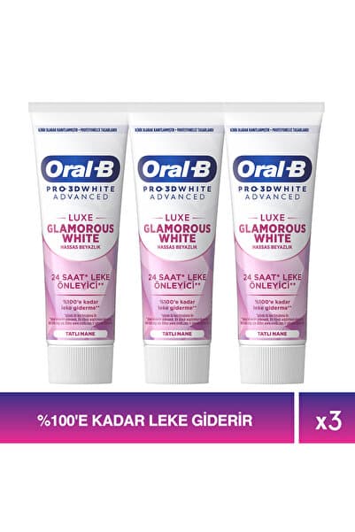 Pro 3D White Advanced Luxe Glamorous White Diş Macunu 75 ml x 3