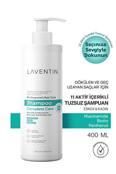 Laventin Dökülen Ve Geç Uzayan Saçlar Için 11 Aktif Içerikli Saç Dökülmesi Karşıtı Şampuan 400 ml