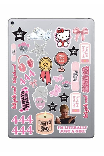 HEDİYENE BAK I'm Just A Girl Temalı Manifest Laptop Telefon Tablet Sticker Seti