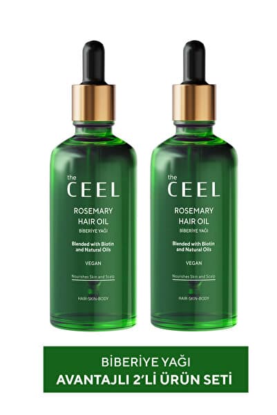 The Ceel 2'li Biberiye Saç Yağı Complexi | Biotin, Hint Yağı, Vitamin E 50 ml