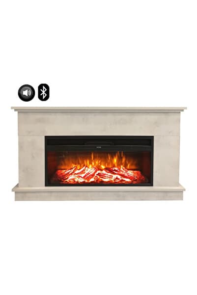 DLC GROUP DLC SES EFEKTLİ VE BLUETOOTH'LU LARGE PENİDA RETRO GRİ ELEKTRİKLİ ŞÖMİNE 1800 WATT IF34