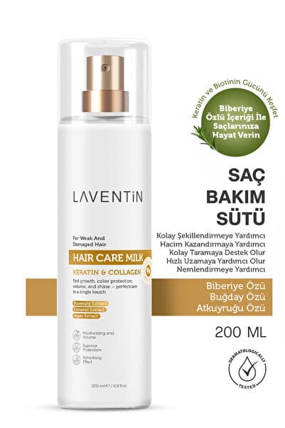 Biberiye - Argan - Keratin içeren Besleyici Ve Onarıcı Saç Bakım Spreyi 200 ml