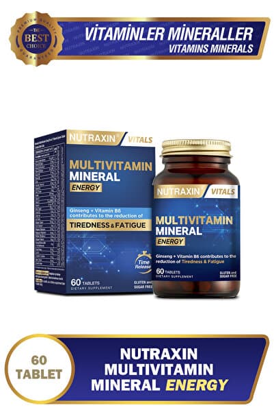Multivitamin Mineral Energy Complex 60 Tbl - Magnezyum, Taurin, Kolin, Panax Ginseng, Q10