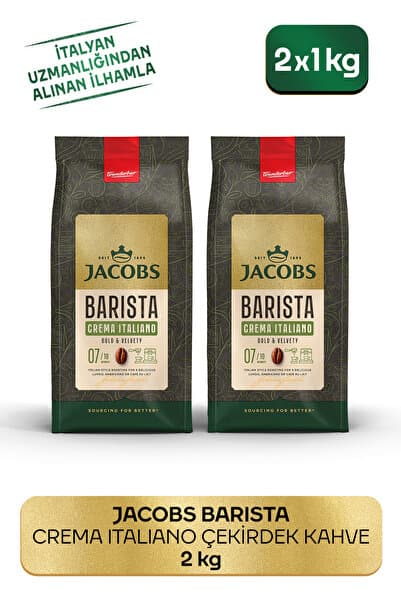 Jacobs Barista Editions Çekirdek Kahve Crema Italiano 2'li Paket (1 KG X 2)