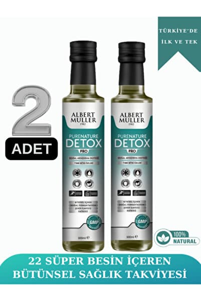 ALBERT MULLER 2 Adet Purenature Detoks Pro Bitkisel Ekstraktlar İçeren Günlük Kullanıma Uygun Formül