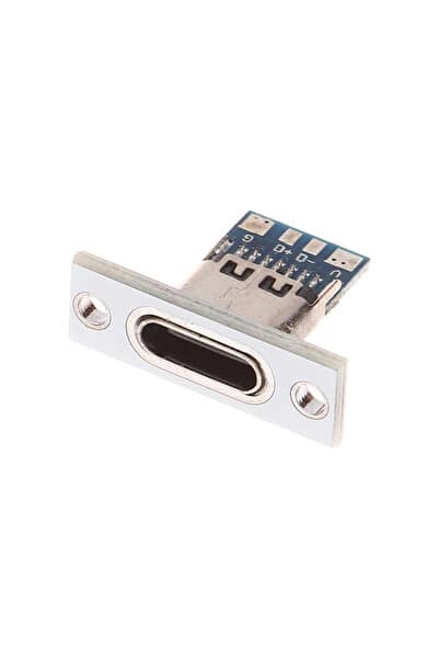 Genel Markalar USB 3.1 Type C Panel Montaj Dişi Soket 4 Pin Smd Lehimlenebilir Padler Konnektör Telefon Şarj Board