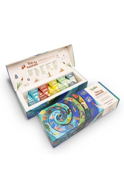 LAZİKA Tea of Anatolia-Yeşil Çay, Siyah Çay ve Bitki Çayı, 10'lu PLA Poşet, Hediyelik Premium Koleksiyon