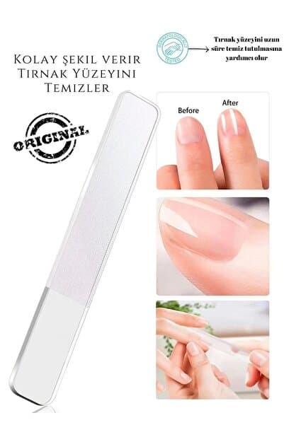 Nilemce Cam Tırnak Törpüsü Manikür Pedikür Cam Tırnak Parlatıcı ve Törpüleme Aleti