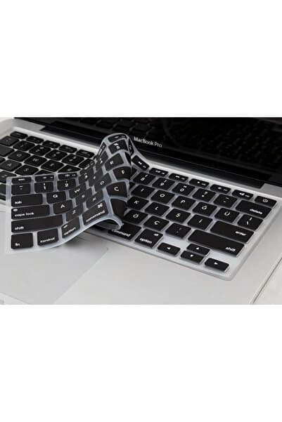 Fibaks Apple Macbook Air 2022 13.6 Inc M2 M3 A2681 A3113 Siyah Klavye Sıvı Toz Koruyucu Türkçe Q Klavye