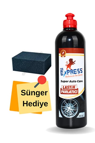 Drexpress Premium Lastik Parlatıcı Jel 500 ml Uzun Süre Etkili Yeni Görünüm Pratik Uygulama Sünger Hediyeli
