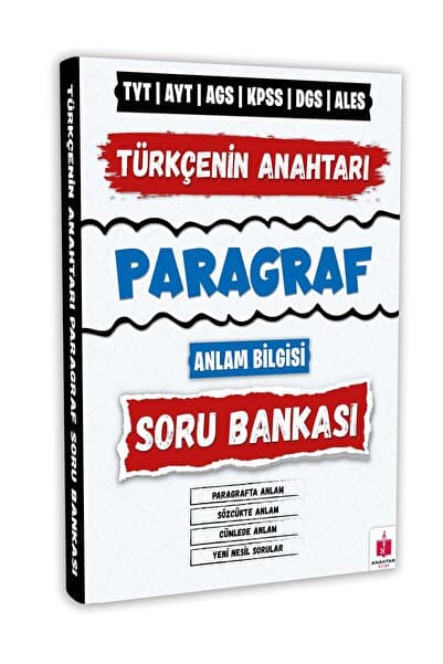 Anahtar Kitap 2026 Tyt Ags Kpss Dgs Ales Türkçenin Anahtarı Paragraf Soru Bankası Anlam Bilgisi