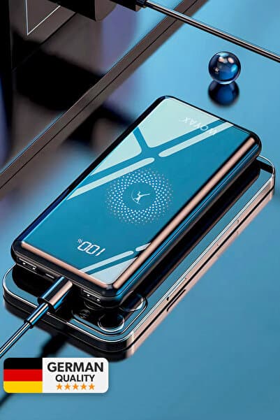 Deji Kablosuz Hızlı Wireless Powerbank 10000 Mah Dijital Göstergeli Taşınabilir Batarya Şarj Cihaz