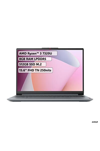 LENOVO IdeaPad Slim 3 Ryzen 3 7320U 8GB 512GB SSD 15.6" FHD FreeDOS Dizüstü Bilgisayar 82XQ00JGTX