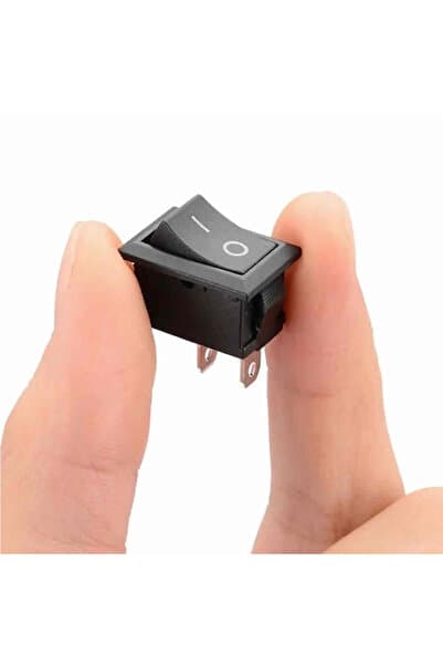 Genel Markalar 2 Pin Siyah Anahtar Switch Mini Buton Kcd1 Plastik Açma Kapama On / Off
