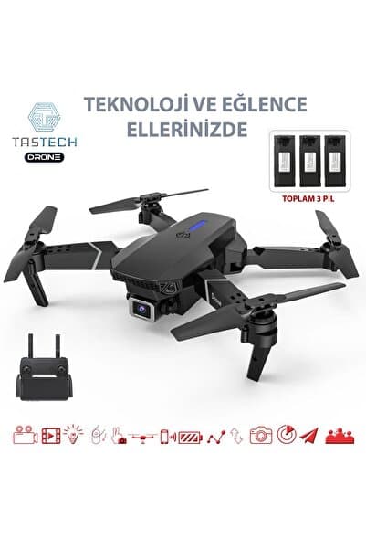 JUNGLEE E88 4K HD ÇİFT KAMERALI DRONE APP KONTROL WİFİ Lİ KATLANABİLİR X3 BATARYA