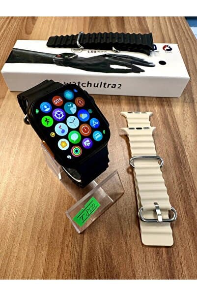 NİRVANA TEKNOLOJİ ELEKTRONİK WATCH800 ULTRA + AKILLI SAAT TÜM CİHAZLARLA UYUMLU 2 KORDON BLUETOOT TÜRKÇE MENÜ 2025 SÜRÜM SİYAH