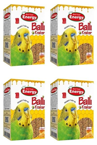 bird food energy Ballı Muhabbet Kuşu Krakeri 10'lu - 4 Adet
