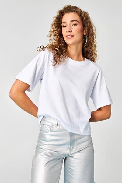 Addax Bisiklet Yaka Basic T-shirt P1002-E8
