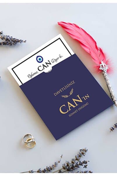 Sünnet Davetiyesi - 50-Adet - 2026 YENİ - Sünnet Davetiye Modelleri - 9203