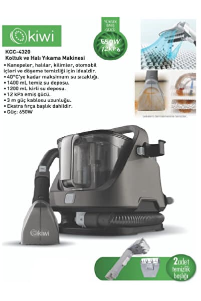 Kcc-4320 Koltuk Ve Halı Yıkama Makinesi Siyah
