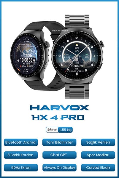 HARVOX Watch HX-4 Pro Akıllı Saat Iphone Ve Android Tüm Telefonlara Uyumlu
