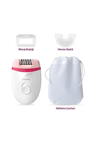 Philips BRE255/05 Kablolu Epilatör,Bacak İçin Kullanım,Işık Özellikli,3 Ek Parçalı,2 Hız Ayarı