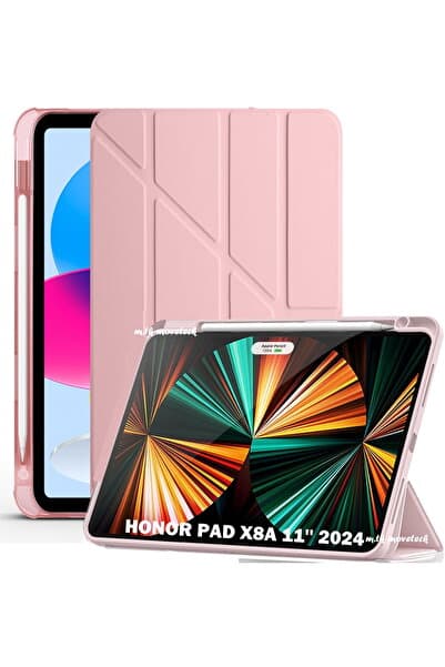 m.tk moveteck Honor Pad X8B/X8A 11 inç Uyumlu Tablet Kılıf Yumuşak Kalem Bölmeli Akıllı Uyku Modlu Standlı Kapak
