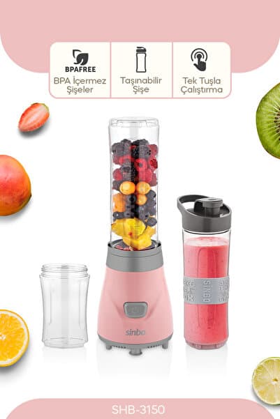Shb-3150 Pembe 350 W Smoothie Blender