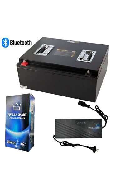 Ortec 72V 50AH LiFePO4 Bluetooth Özellikli - 72V 8.5A Li-Ion ve LiFePO4 Şarj Cihazı Seti