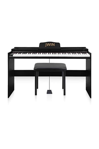 JWIN SDP-92 Tuş Hassasiyetli 88 Tuşlu Kapaklı Dijital Piyano + Tabure - Siyah