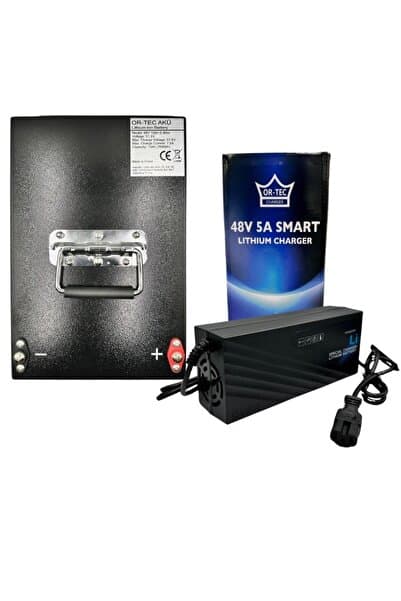 Genel Markalar 48v 15ah(14 AH UYUMLU) Lityum Lifepo4 Elektrikli Motosiklet Aküsü - 48v 5a Lityum Şarj Cihazı Seti