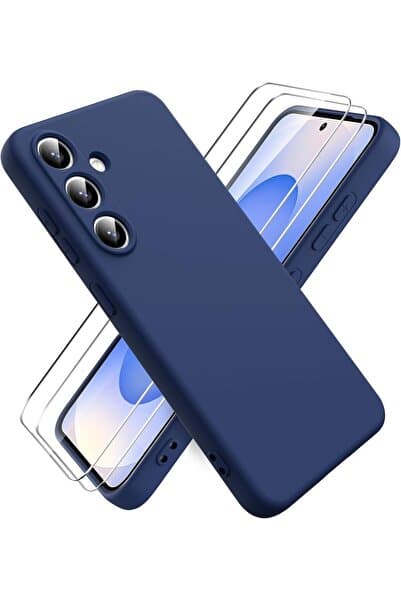 Rivor Galaxy S26 Kılıf Kamera Korumalı İçi Kadife Mat Lansman Renkli Silikon Kapak+Ekran Koruyucu