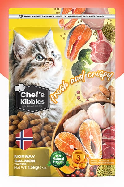 Chef’s Kibbles Norveç Somonlu Yavru Kedi Maması 5kg