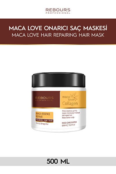rebours professional Maca Love Kollajen Kolejen Saç Onarıcı Argan Keratin Onarıcı Saç Maskesi 500 ml
