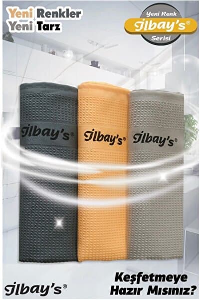 Yeni Renk Serisi İthal 3'lü Mikrofiber Temizlik Bezi Baskılı (40*60cm)