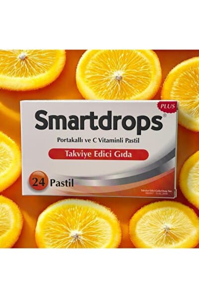 Smartdrops C Vitaminli Portakallı Pastil 24'lü