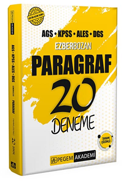 Pegem Akademi Yayıncılık Ezberbozan Paragraf 20 Deneme