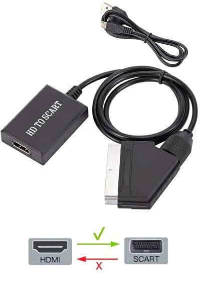 MAXGO 3002 Hdmi to Scart Av Video HD Dönüştürücü Çevirici Kablo Adaptör