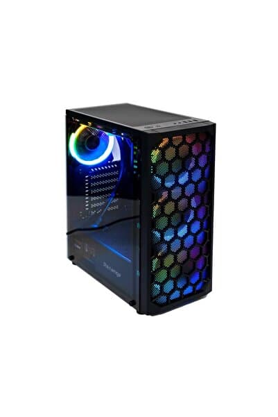 Revenge X-drive 4 Adet Rainbow Fanlı Mesh Panel Temperli Cam Gaming Oyuncu Bilgisayar Kasası (PSU YOK)