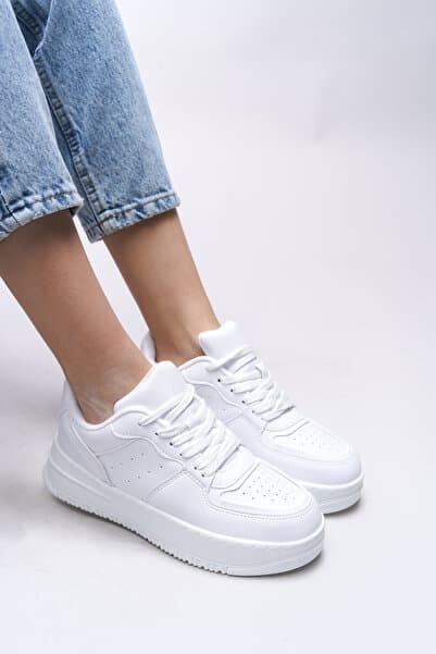 Riccon Beyaz Beyaz Kadın Sneaker 0012255