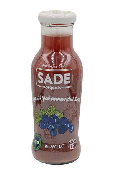 Sade Organik Yaban Mersini Suyu 250 ml